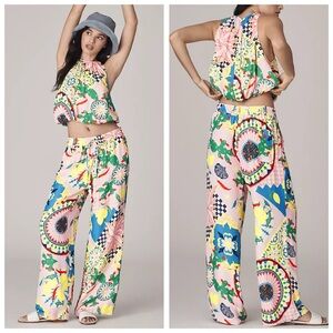 🔸NWT🔸Maeve Straight-Leg Pull-On Silk Pants